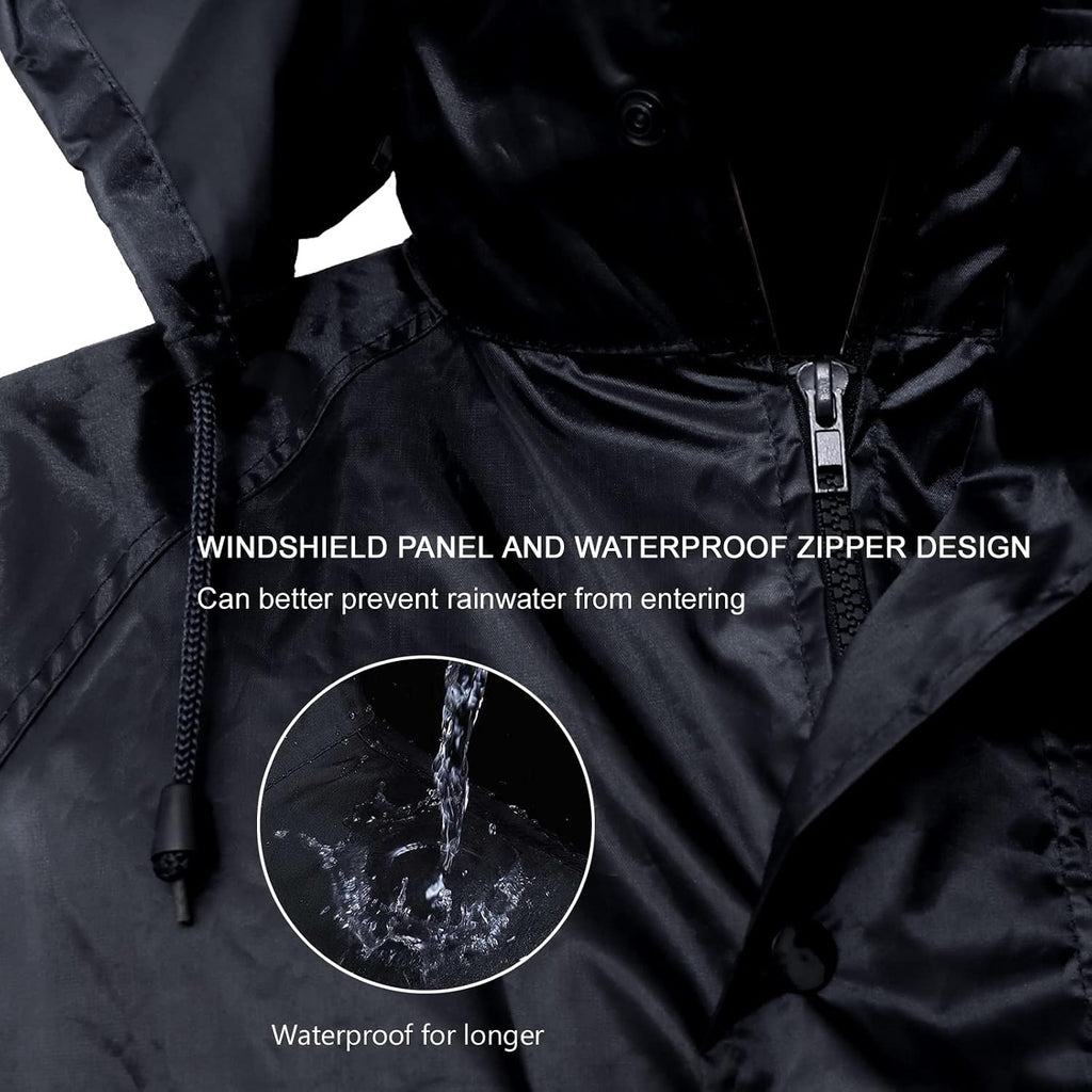 Men's Rain Suit Lightweight Waterproof Protective Raincoats (Jackets and Pants) Rain Gear Workwear