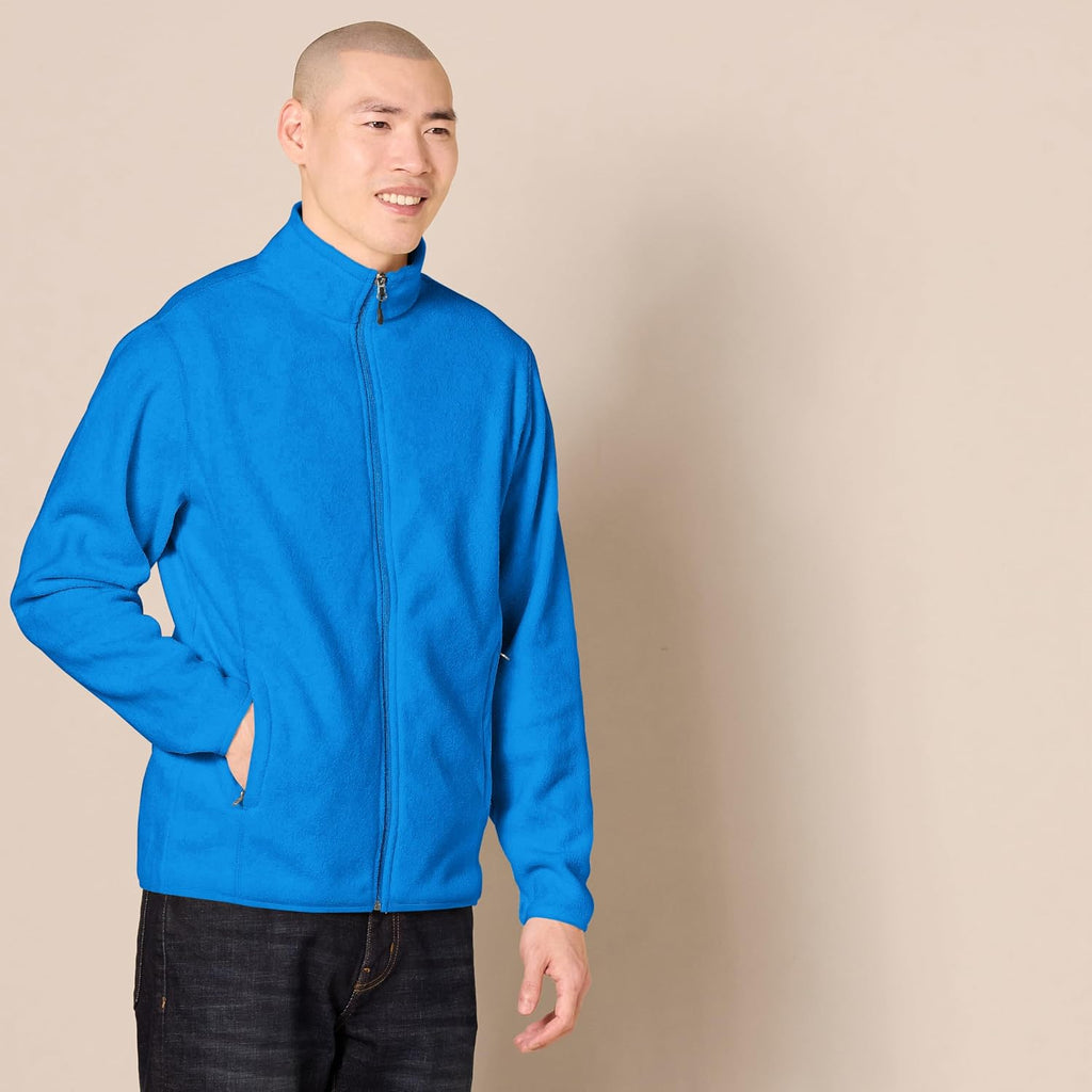 Amazon Essentials Men's Full-Zip Polar Fleece Jacket with Zippered Pockets for Cold Outdoor Weather (Available in Big & Tall)