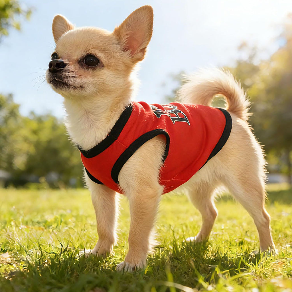 4 Pieces Puppy Clothes Boy Summer Dog Shirts for Small Dogs Chihuahua Yorkie Clothes Soft Cute Pattern Pet Cat Clothing Pink Grey Red Green XXS~M (X-Small)