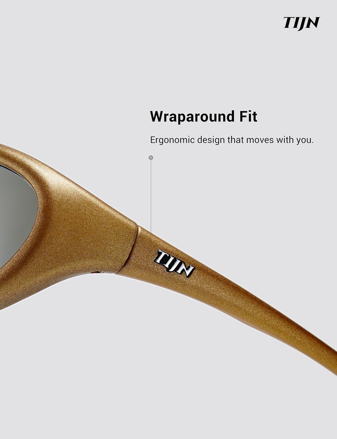 TIJN Sports Sunglasses UV400 Wraparound for Men Women Cycling, Vanta