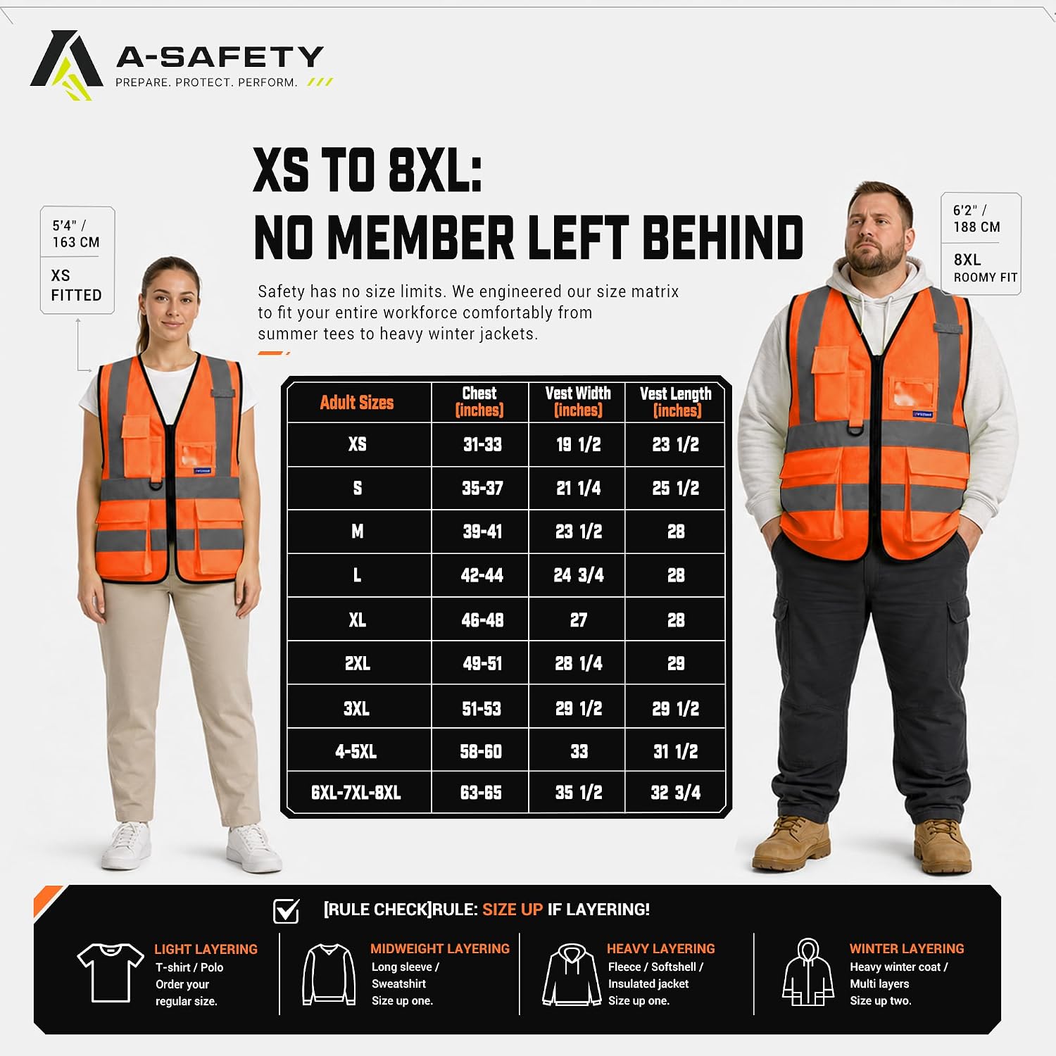 A-SAFETY High Visibility Reflective Safety Vest Customize Logo (XS-8XL)
