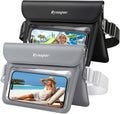 2 Pack Waterproof Fanny Pack, IPX8 Double Space Dry Bag Phone Pouch