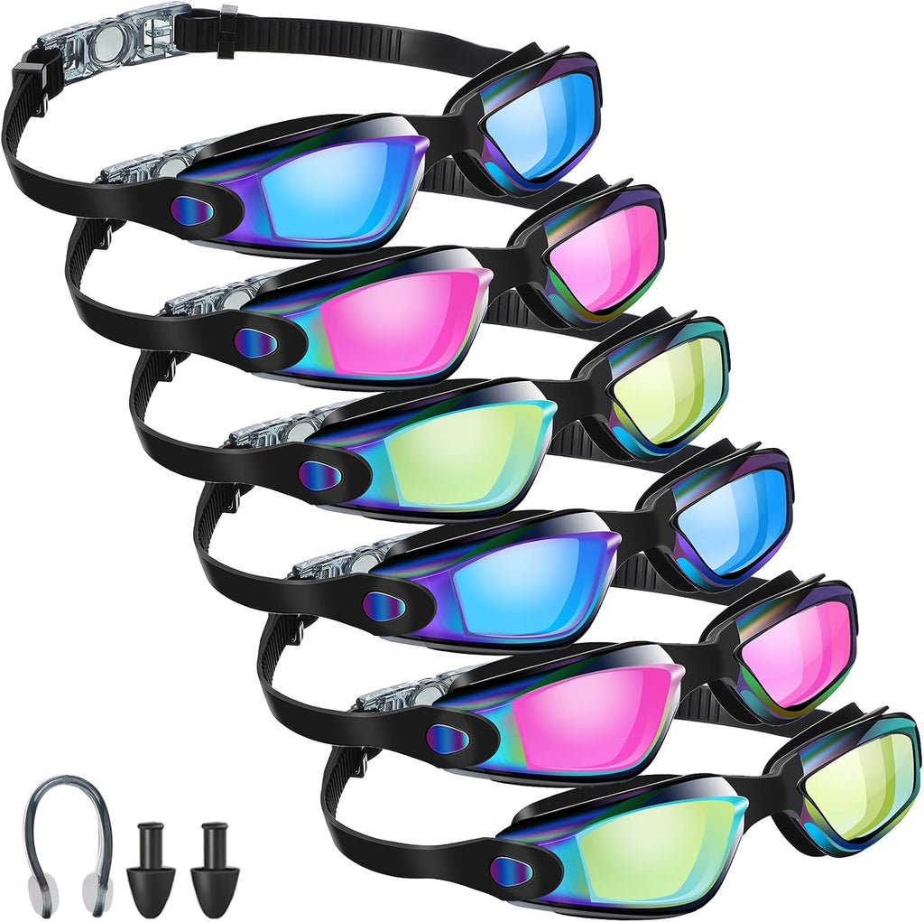 Flutesan 6 Pack Swim Goggles for Adults