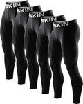 DRSKIN Men’s Compression Pants (5/4/3 Pack) Quick Dry Tights Leggings Sports Baselayer Running Gym Workout