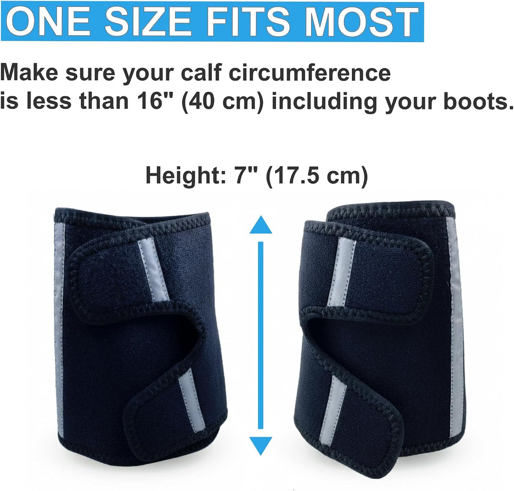 21C Neoprene Low Leg Gaiters for Hiking Trails, Yard Work - Keep Debris Out - Quick On/Off Design with Reflective Strips - Adjustable Hook-to-Fabric Fit - 1 Pair
