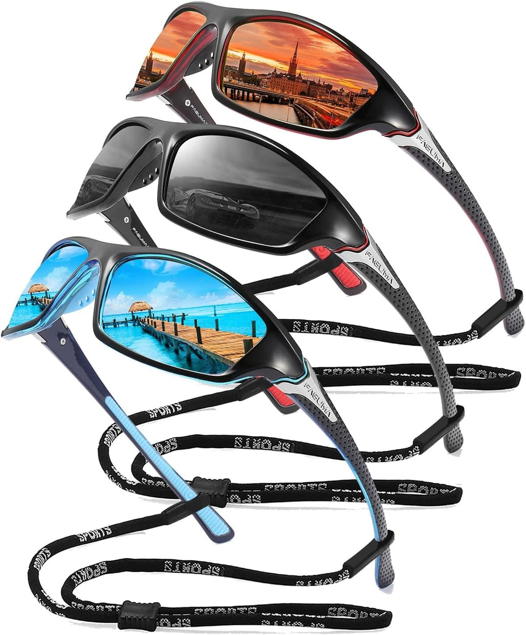 FAGUMA Sports Polarized Sunglasses For Men UV400 Protection