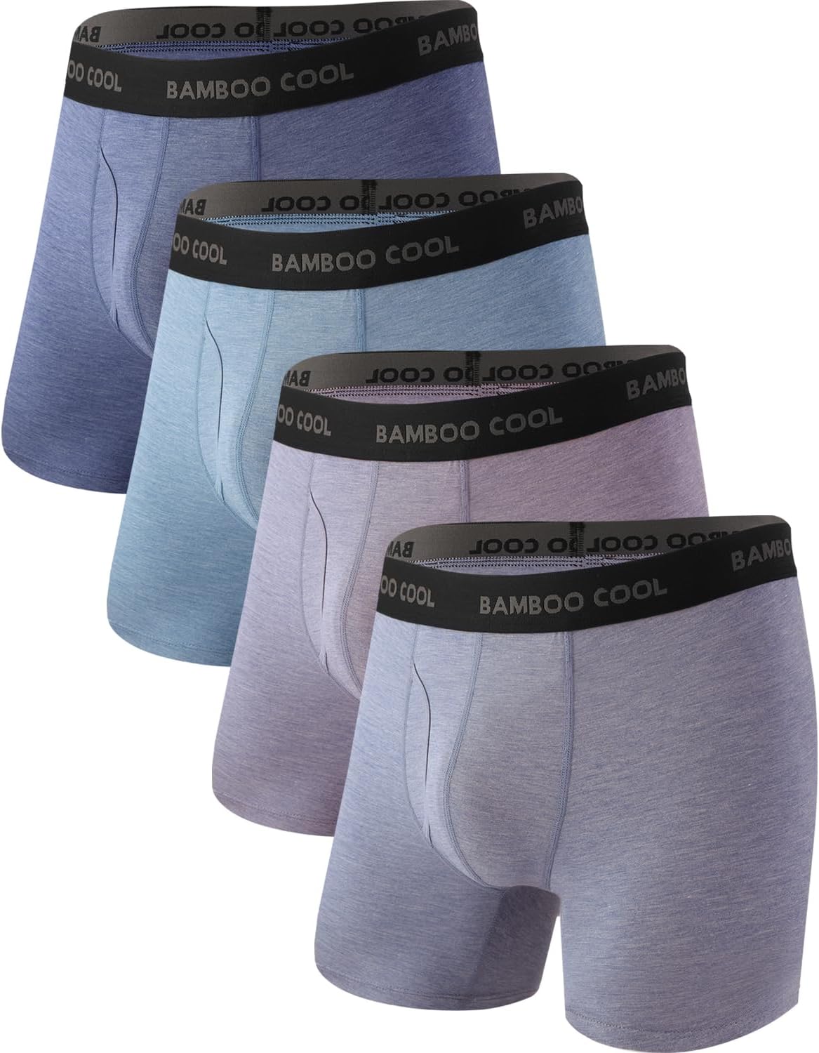 BAMBOO COOL Men's Boxer Briefs Ultra Breathable Underwear Multipack