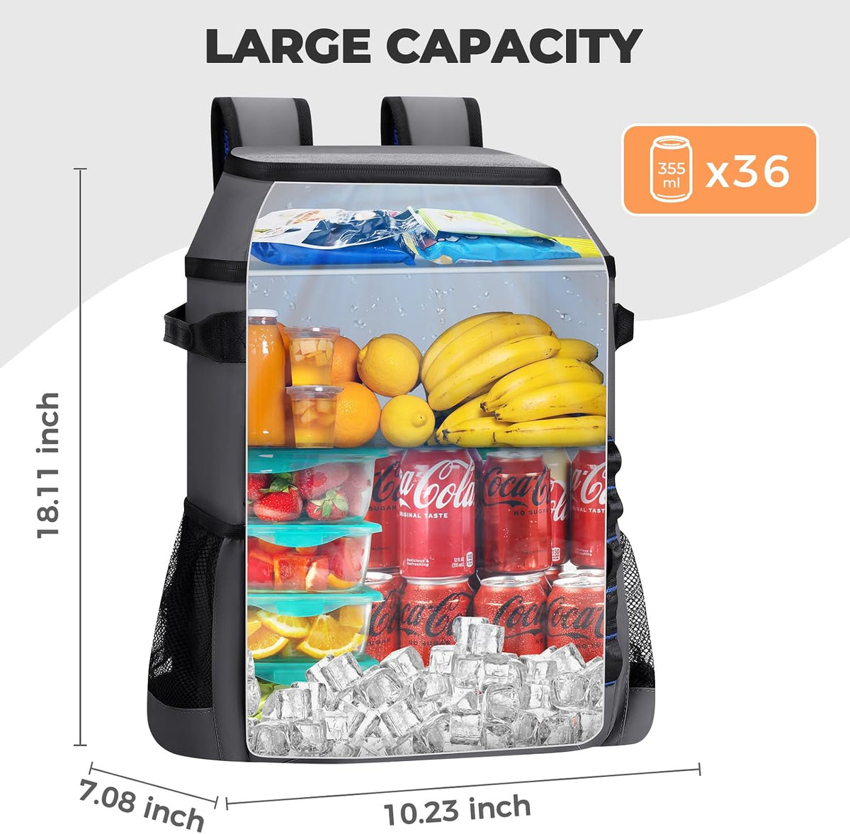 Heytrip Backpack Cooler Insulated Waterproof Leakproof Lunch Bag 36/54 Cans
