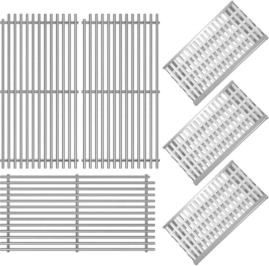 Grill Grates Replacement 54801 92911 for DCS Grill Parts, 36DBQAR, 36EBQAR, 48DBQAR, 48EBQAR, BGA36-BQARL, BGA36-BQARN, BGA48-BQARL, BGA48-BQARN, Heat Plate Ceramic Rods Briquette Radiant Tray