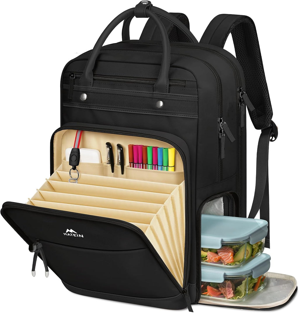 MATEIN Work Backpack with Lunch Compartment, 15.6 Inch Laptop Backpack