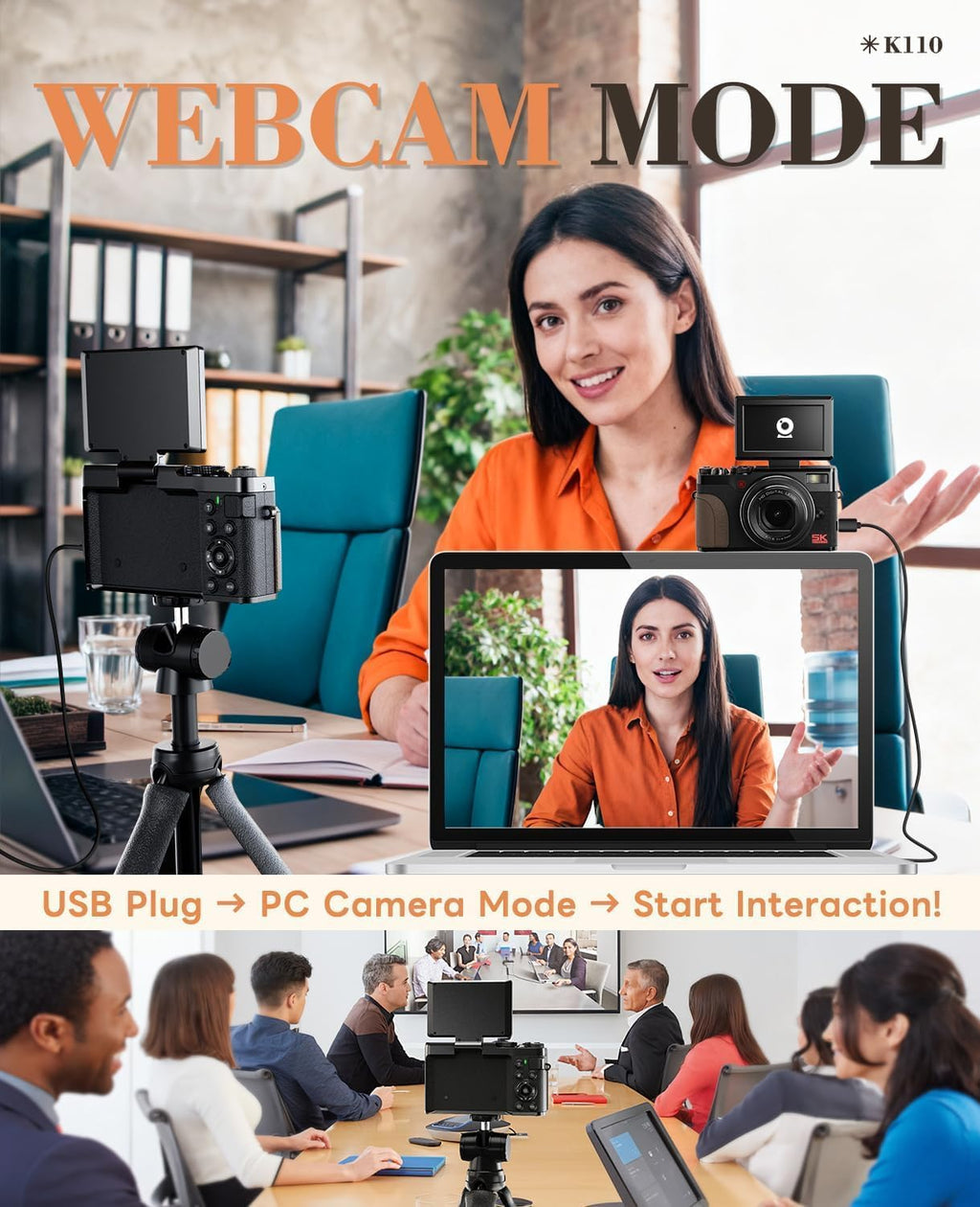5K 64MP Digital Camera for Photography & YouTube Vlogging - 18X Zoom UHD Autofocus Video Camera with 3" 180° Flip Screen, 64GB TF Card & 2 Batteries - Compact Travel