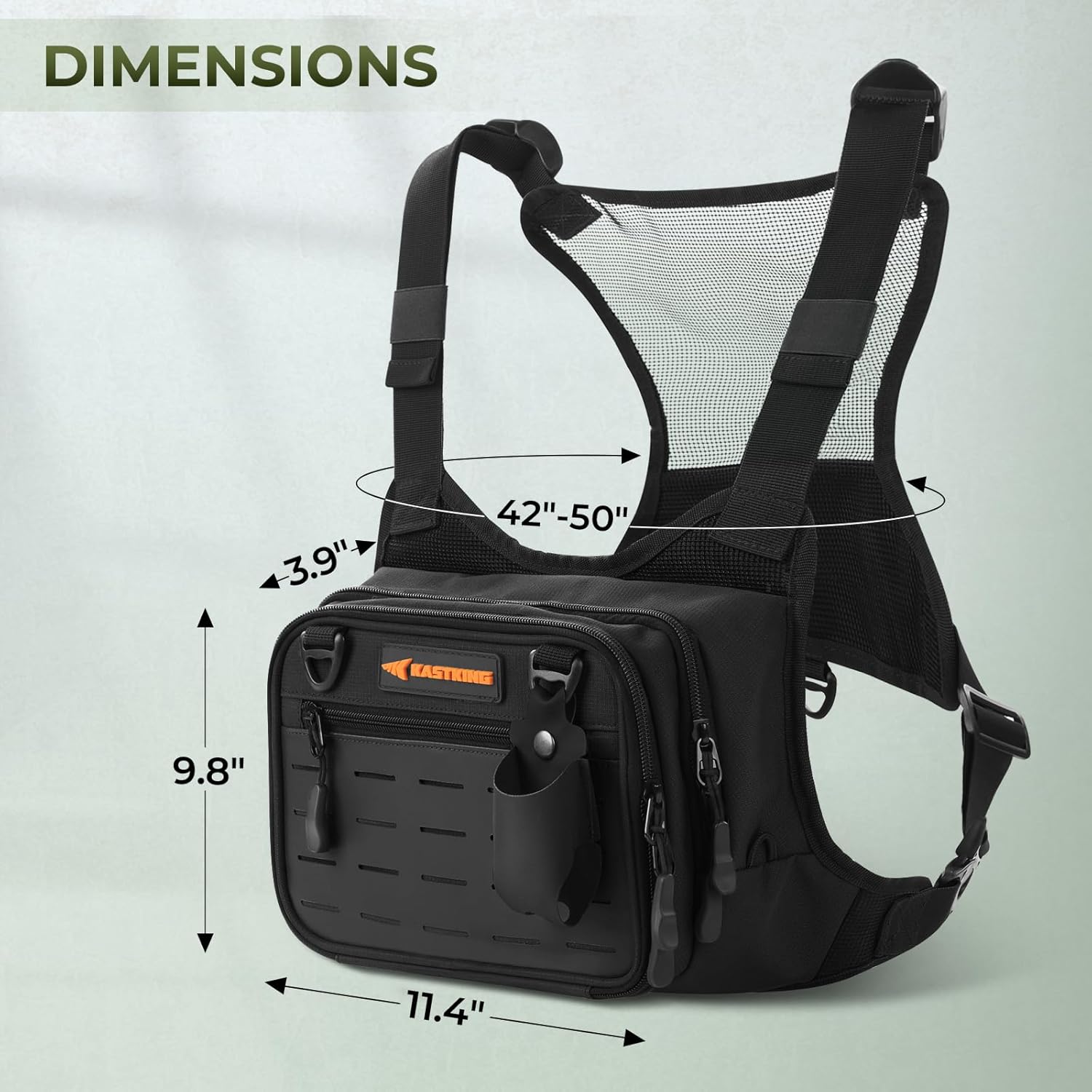 KastKing BaitBoss Water-Resistant Fishing Chest Pack; Fishing Bag for Men