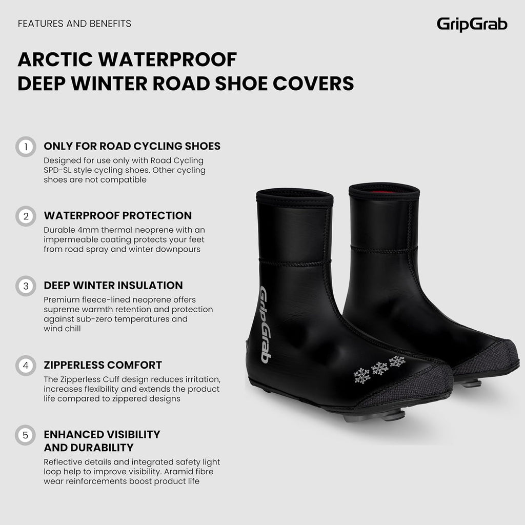 GripGrab Arctic Waterproof Deep Winter Road Bike Cycling Overshoes