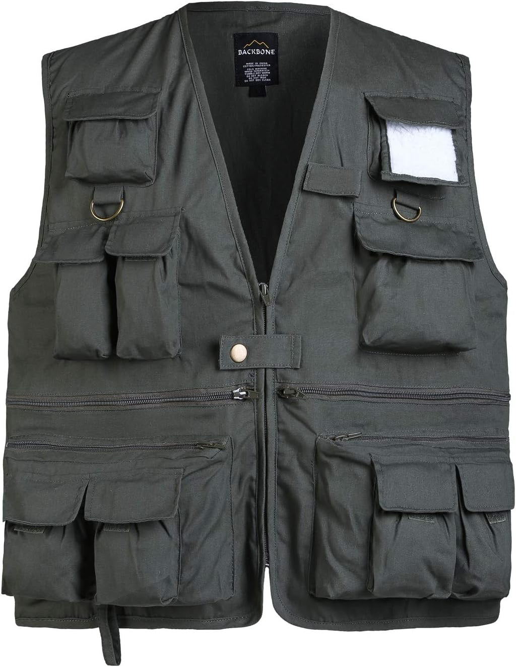 BACKBONE Men's Multi‑Pocket Travel Utility Vest, Outdoor Photography Safari Vest