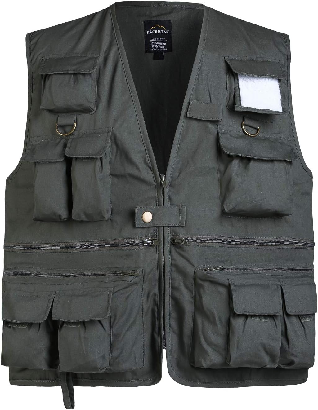 BACKBONE Men's Multi‑Pocket Travel Utility Vest, Outdoor Photography Safari Vest
