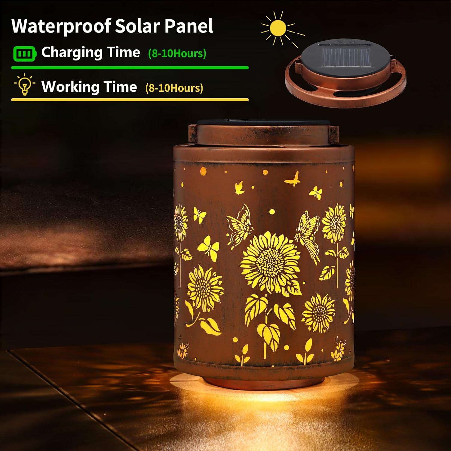 Solar Outdoor Lanterns Garden Decor LED Light Hanging Waterproof