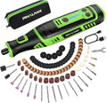 PHALANX Cordless Rotary Tool Kit | 5,000-30,000 RPM/5 Speed, 8V Engraving Pen with 117 Accessories, USB-C, LED Light for 3D Printer Sanding, Polishing, Engraving, Wood Carving, DIY Crafts