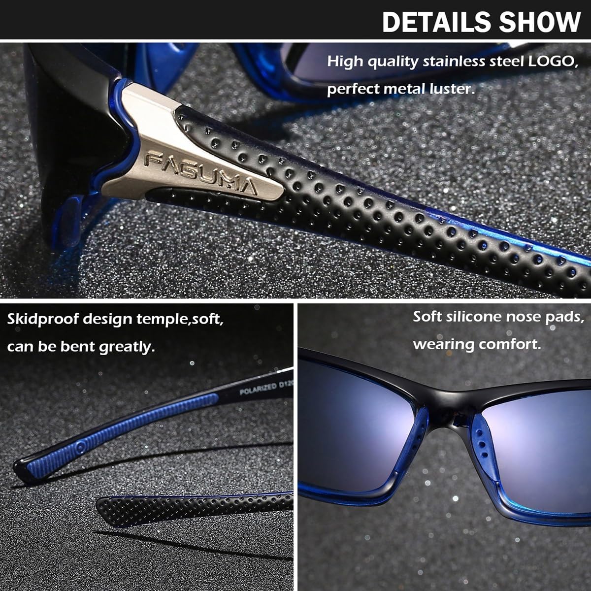 FAGUMA Sports Polarized Sunglasses For Men UV400 Protection