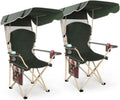 VTOY Portable Folding Camping Chair with Canopy, Outdoor Sun Shade Chair