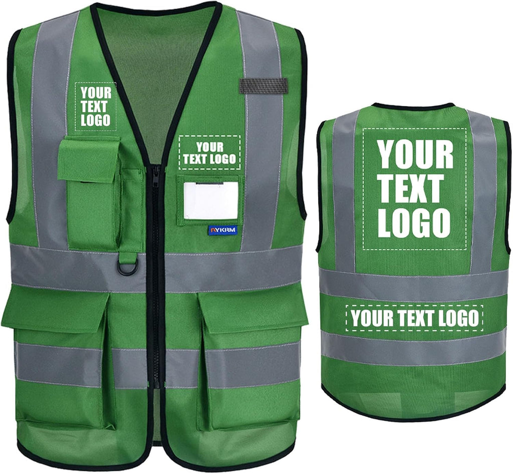 A-SAFETY High Visibility Reflective Safety Vest Customize Logo (XS-8XL)