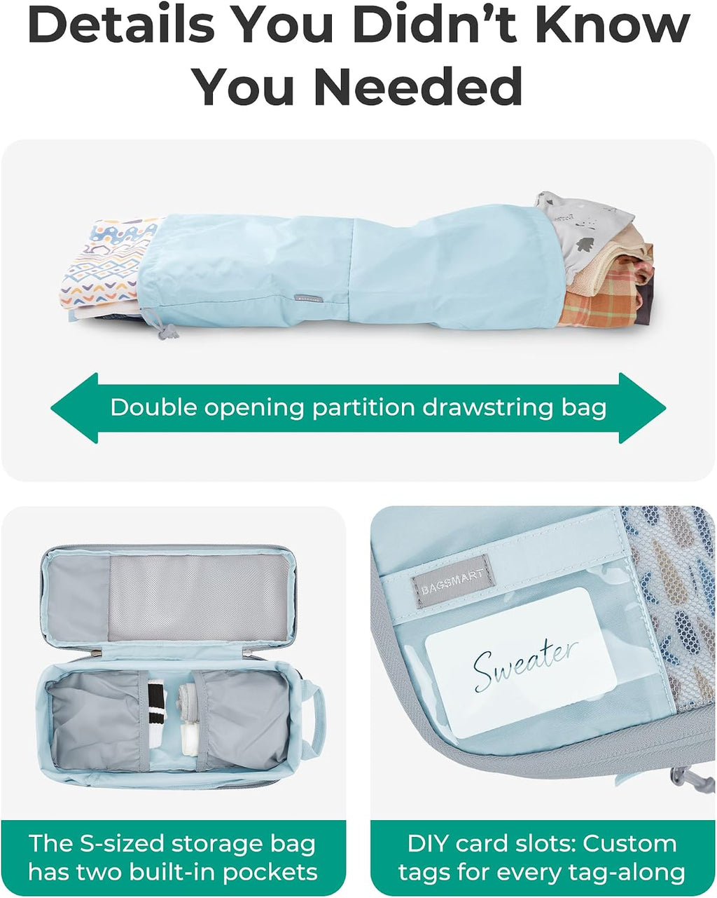 BAGSMART Compression Packing Cubes for Travel Essentials
