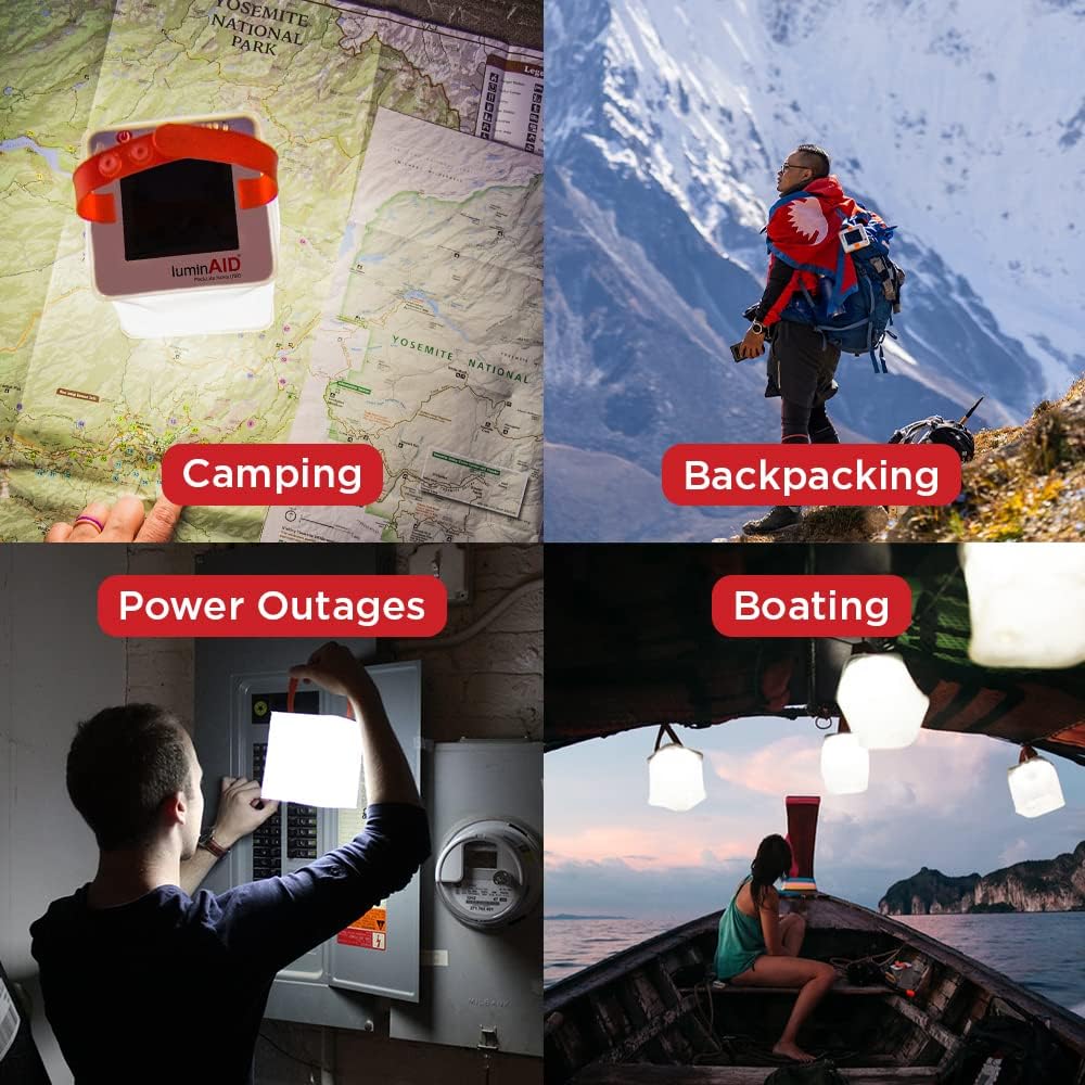 LuminAID Nova Inflatable Solar LED Lantern for Camping, Hiking & Travel | 75 Lumens, Waterproof, Camping, Hiking & Travel, Emergency Light for Power Outages, Hurricane, Survival Kits