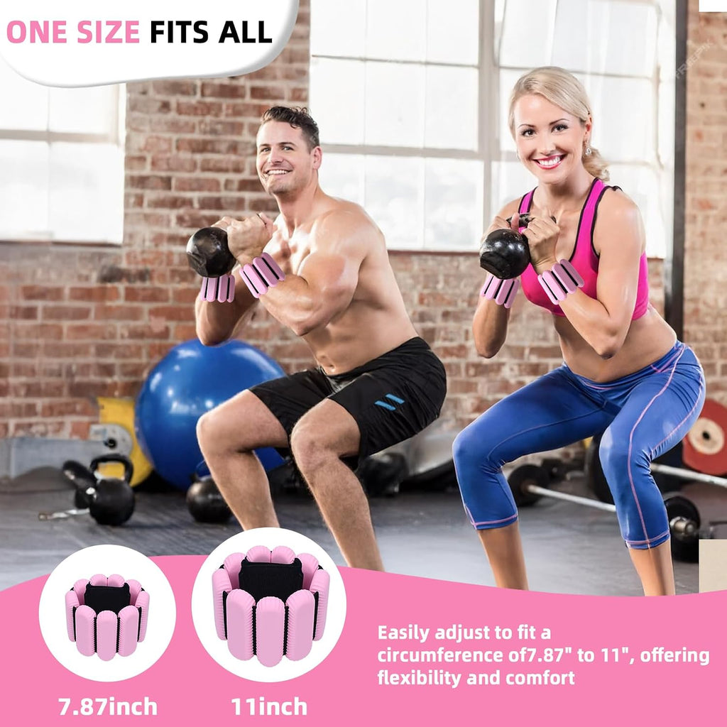 Ankle Weights for Women and Men, Adjustable Wrist Weighted Training Bracelet for Home Gym Workout, Strength Training Walkin Running, Foot weights for exercise,2pc on Set