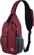 WATERFLY Crossbody Sling Backpack Sling Bag Travel Hiking Daypack