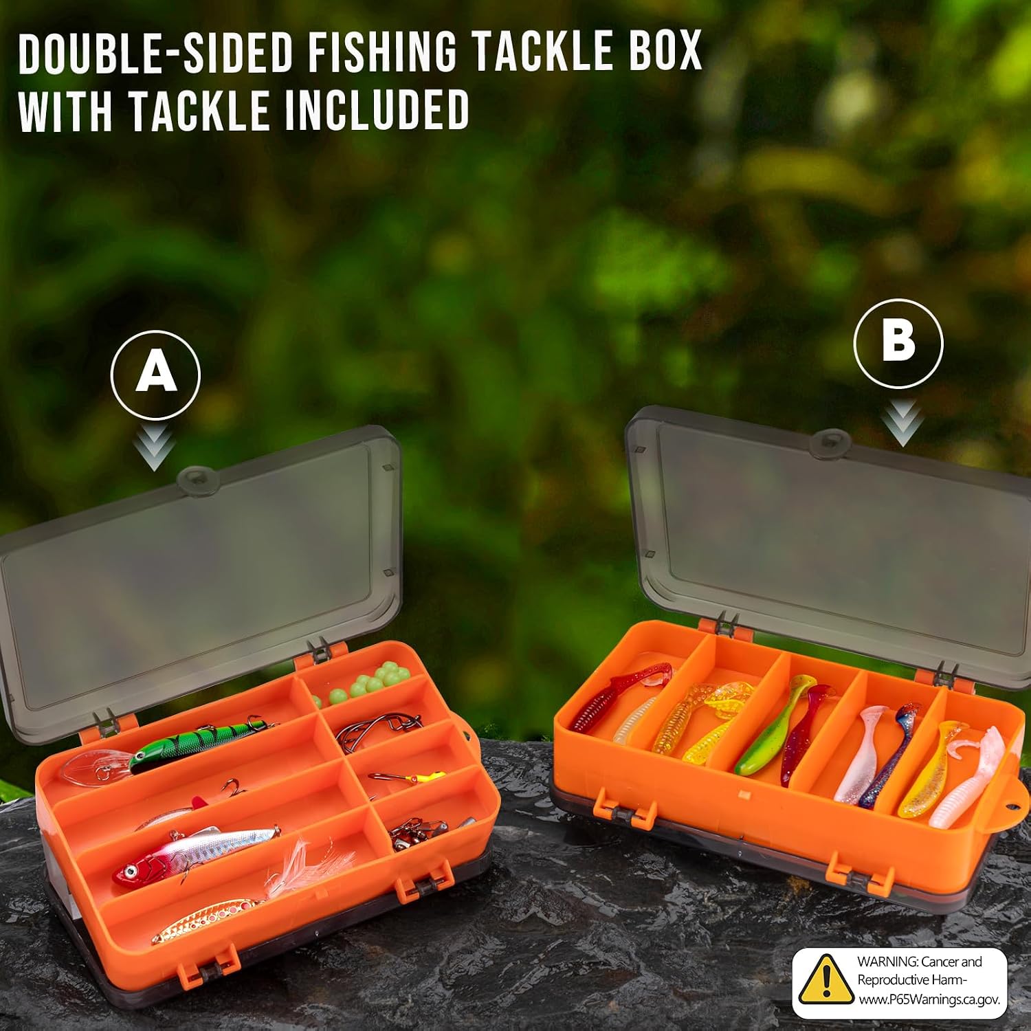 THKFISH Fishing Rod & Reel Combo with Backpack, Fishing Tools Tackle Box