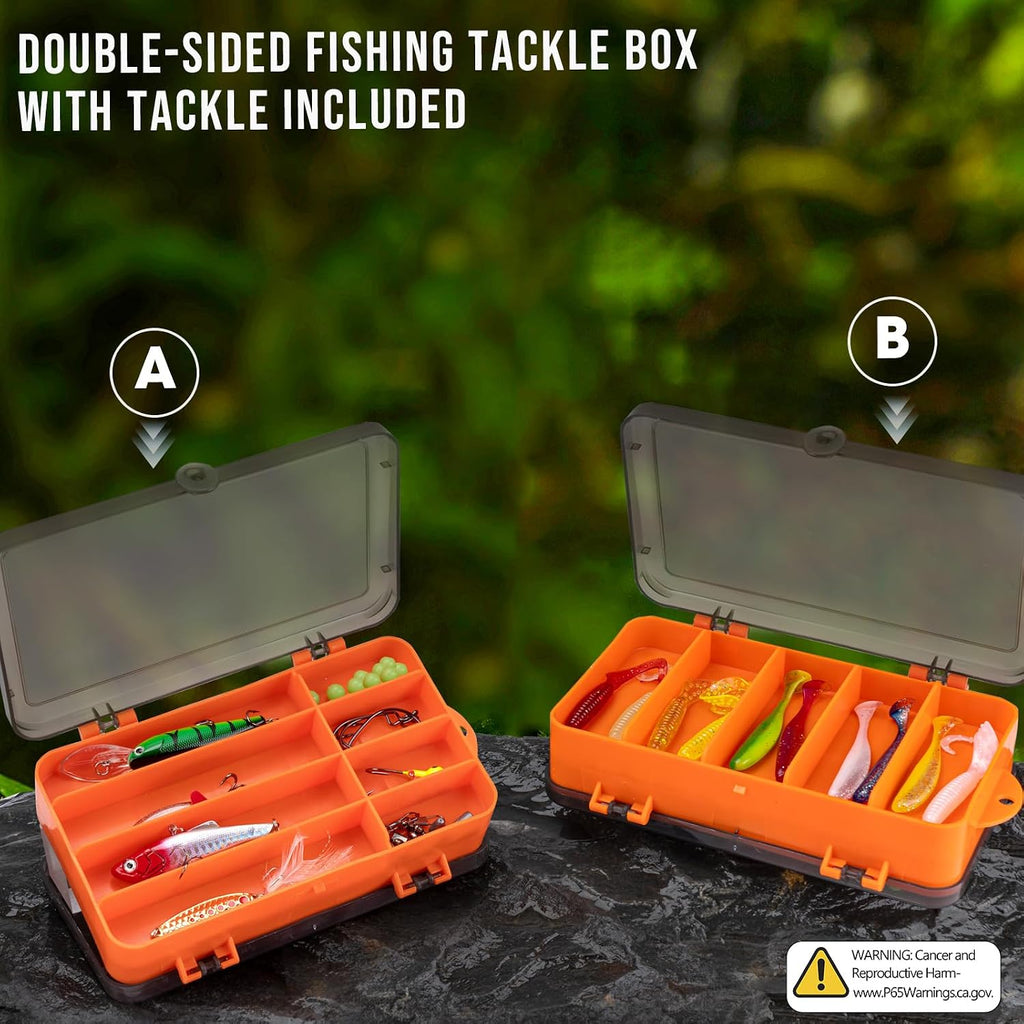 THKFISH Fishing Rod & Reel Combo with Backpack, Fishing Tools Tackle Box