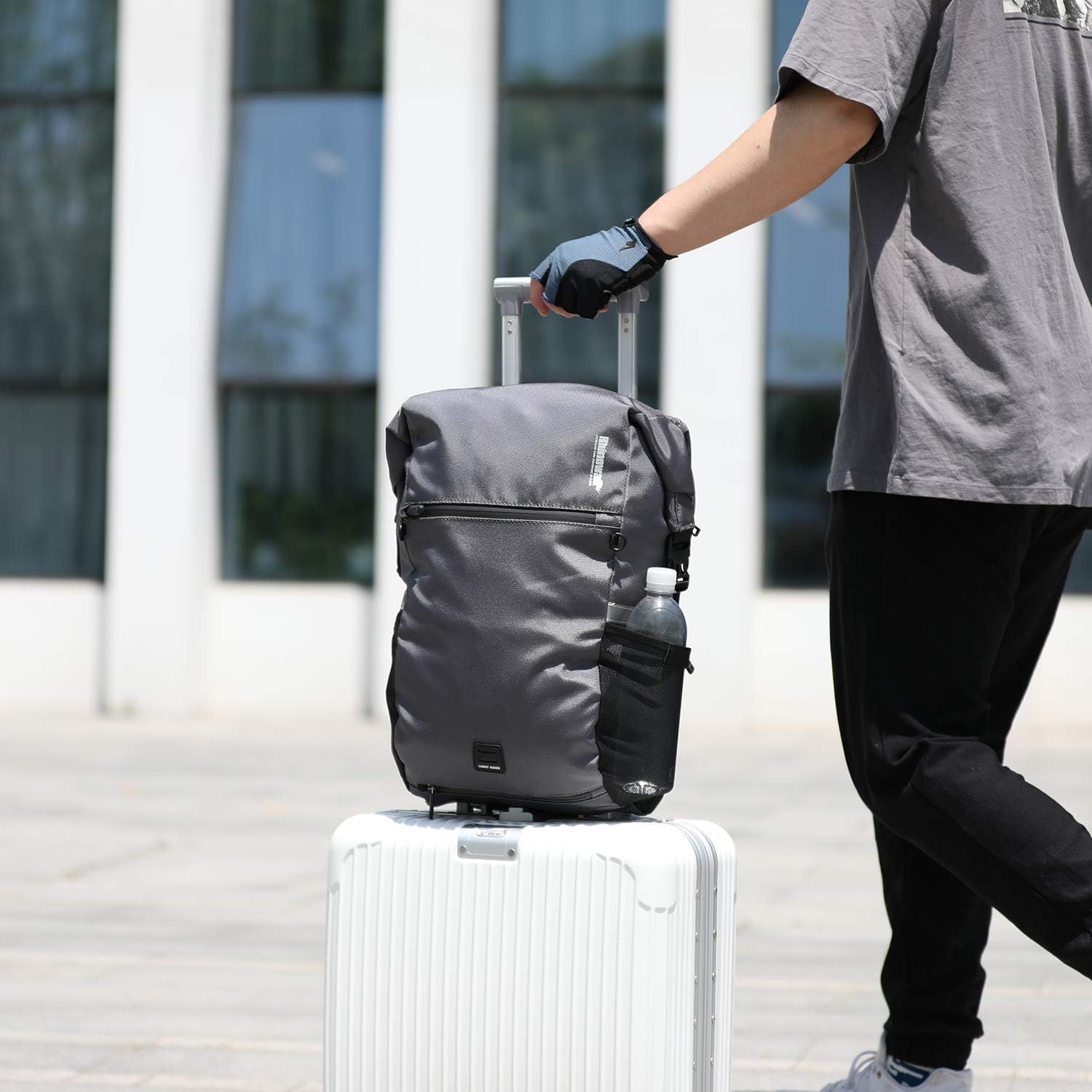 Rhinowalk Bike Pannier Bag Bicycle Bag Convertible Pannier Backpack Shoulder Bag Laptop Pannier Travel Bag Professional Cycling Accessories-Black