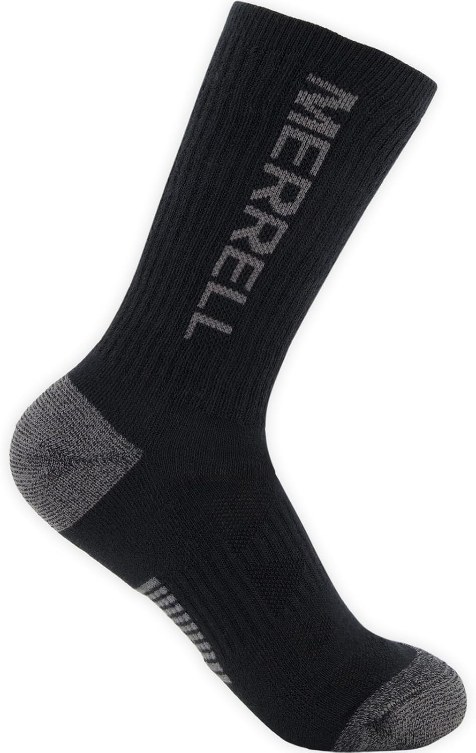 Merrell Unisex Moab Hiking Crew Socks, Full Cushion Sock for Heavy-duty Trails
