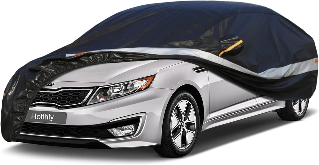 Sedan Car Cover Custom Fit KIA Optima 2000-2020, 100% Waterproof Breathable Outdoor Car Covers, Sun Rain Dust Snow Protection. (Ships from US Warehouse)