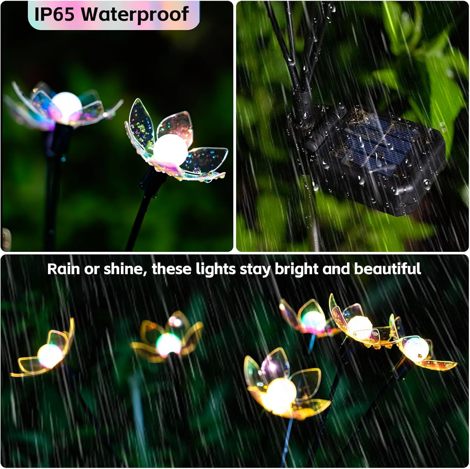 Solar Lights Outdoor, Solar Firefly Swaying Garden Decor Light (24LED)