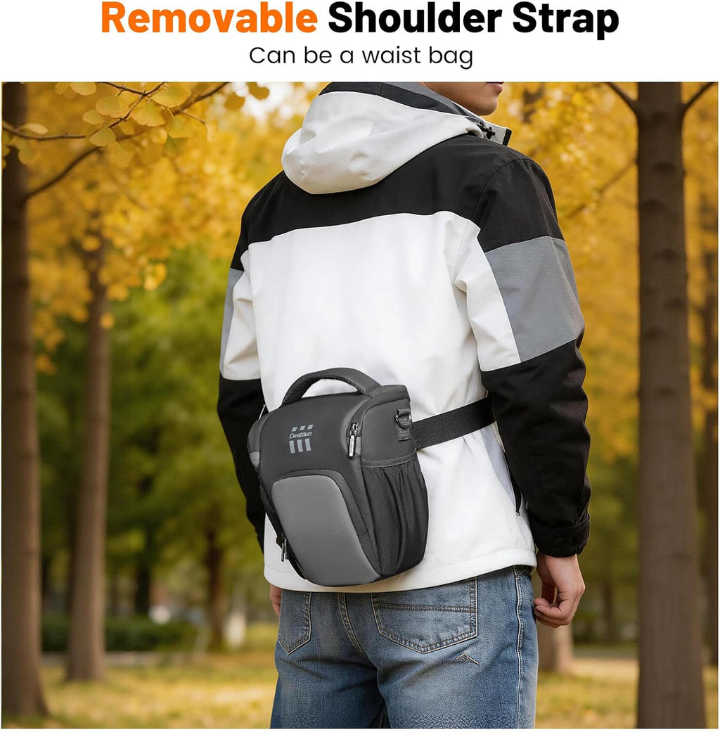 Cwatcun Camera Sling Bag, Waterresistant DSLR Shoulder Pack for Photography