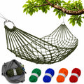 Mesh Hammock, Net Hammock for Outside Camping, 220 lb, Dark Green