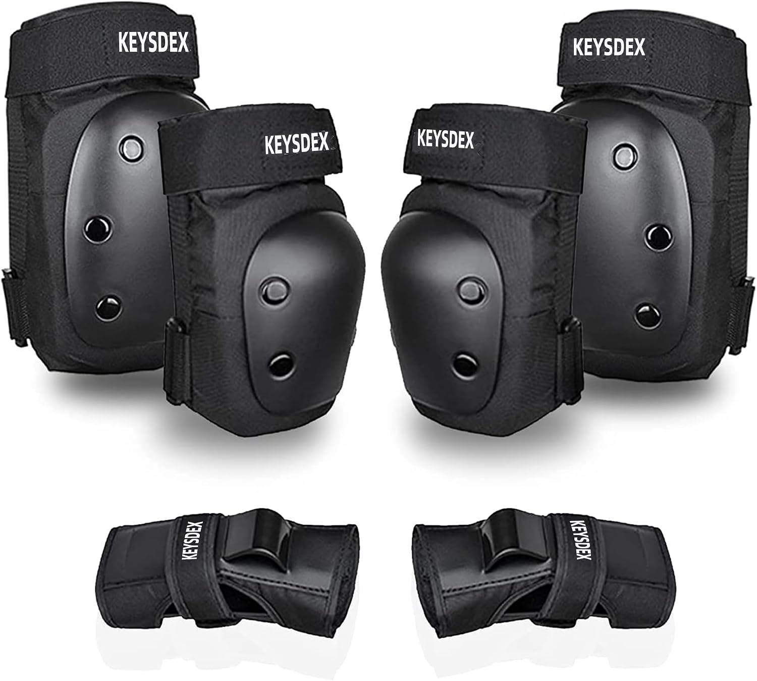 Knee Pads Elbow Wrist Guards 6-in-1 Protective Gear Kids Adults