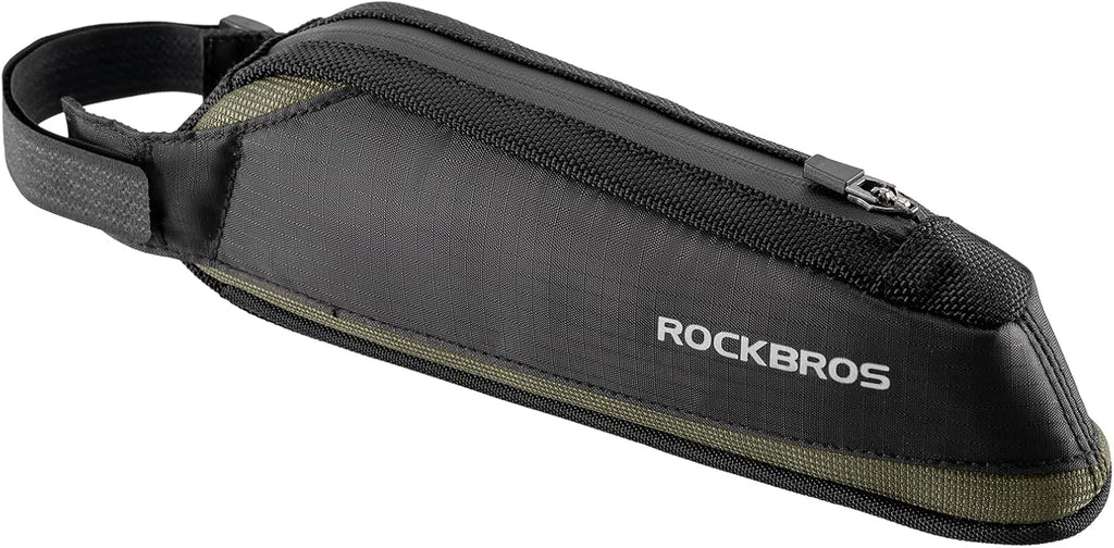 ROCKBROS Bike Frame Bag Top Bike Tube Bag Small Aerodynamic Green