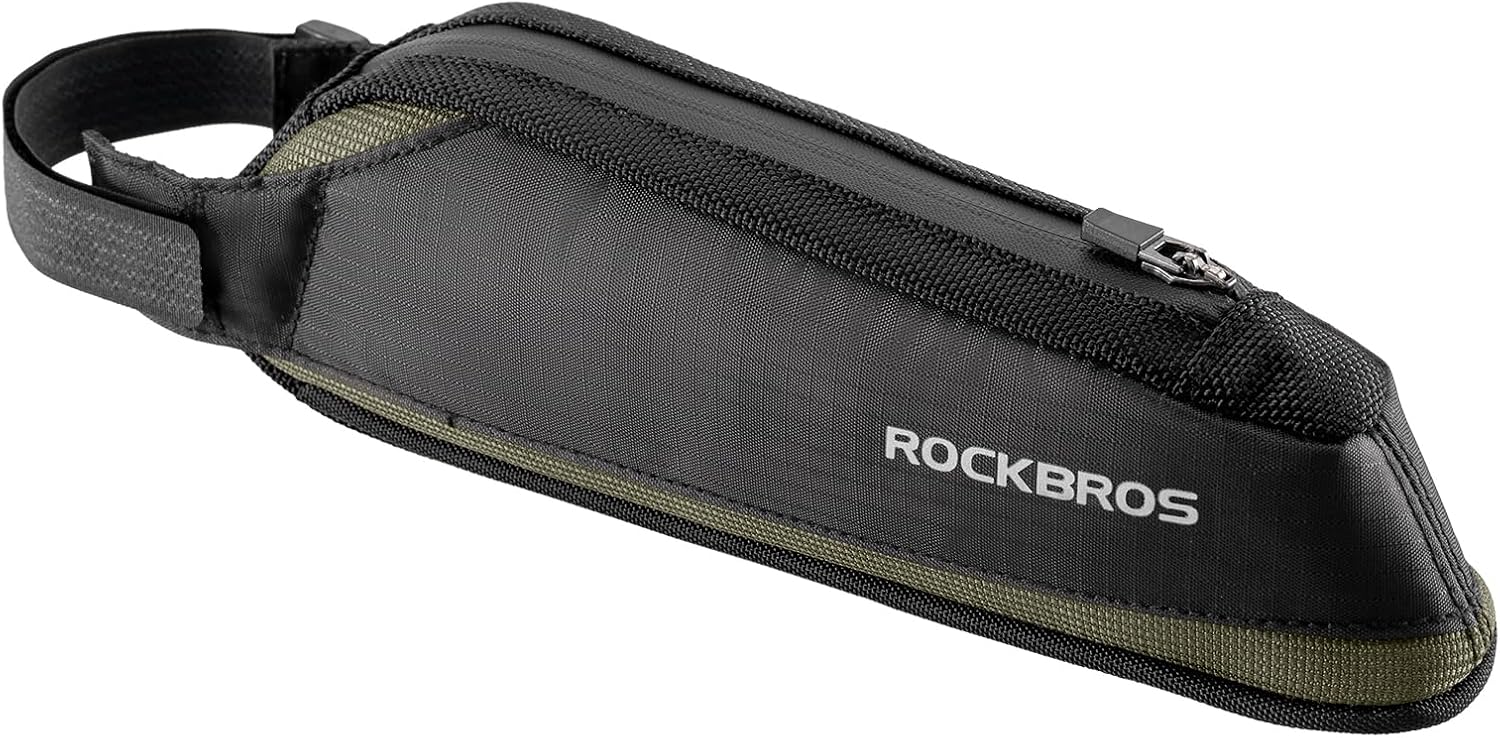 ROCKBROS Bike Frame Bag Top Bike Tube Bag Small Aerodynamic Green