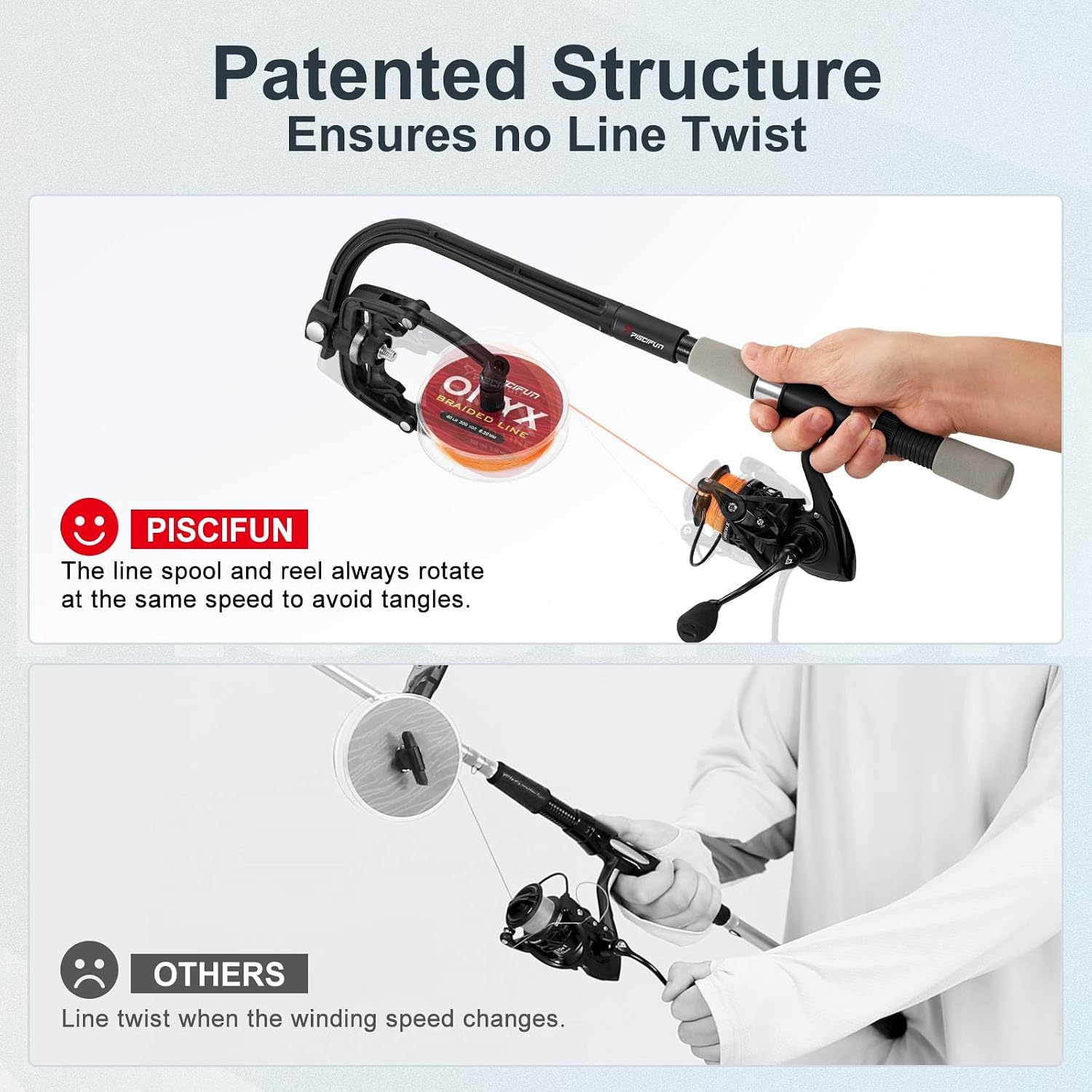 Piscifun Fishing Line Spooler, Portable Winder for Fishing Reels