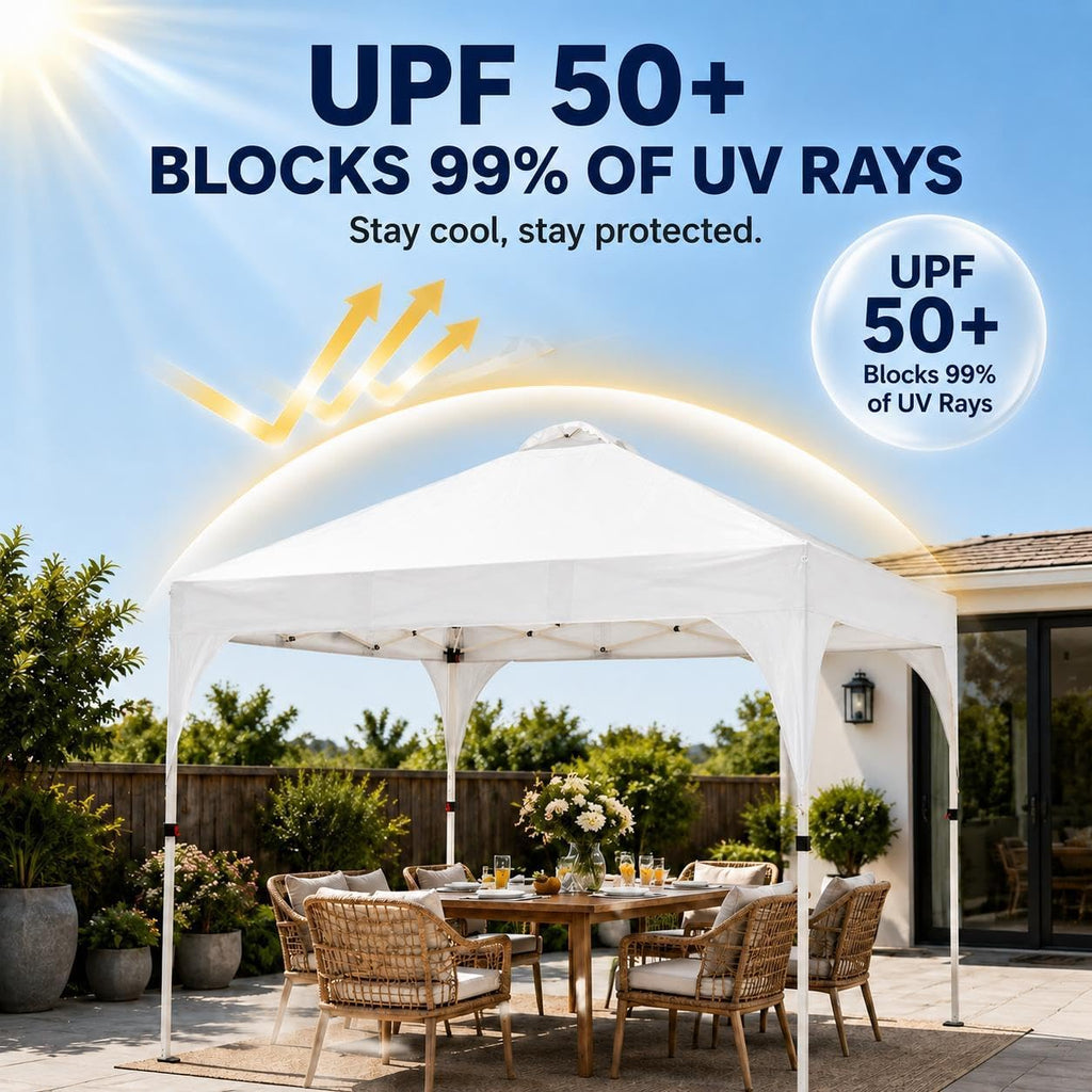 Yaheetech 10x10 Pop Up Canopy Tent for Outdoor Events, White