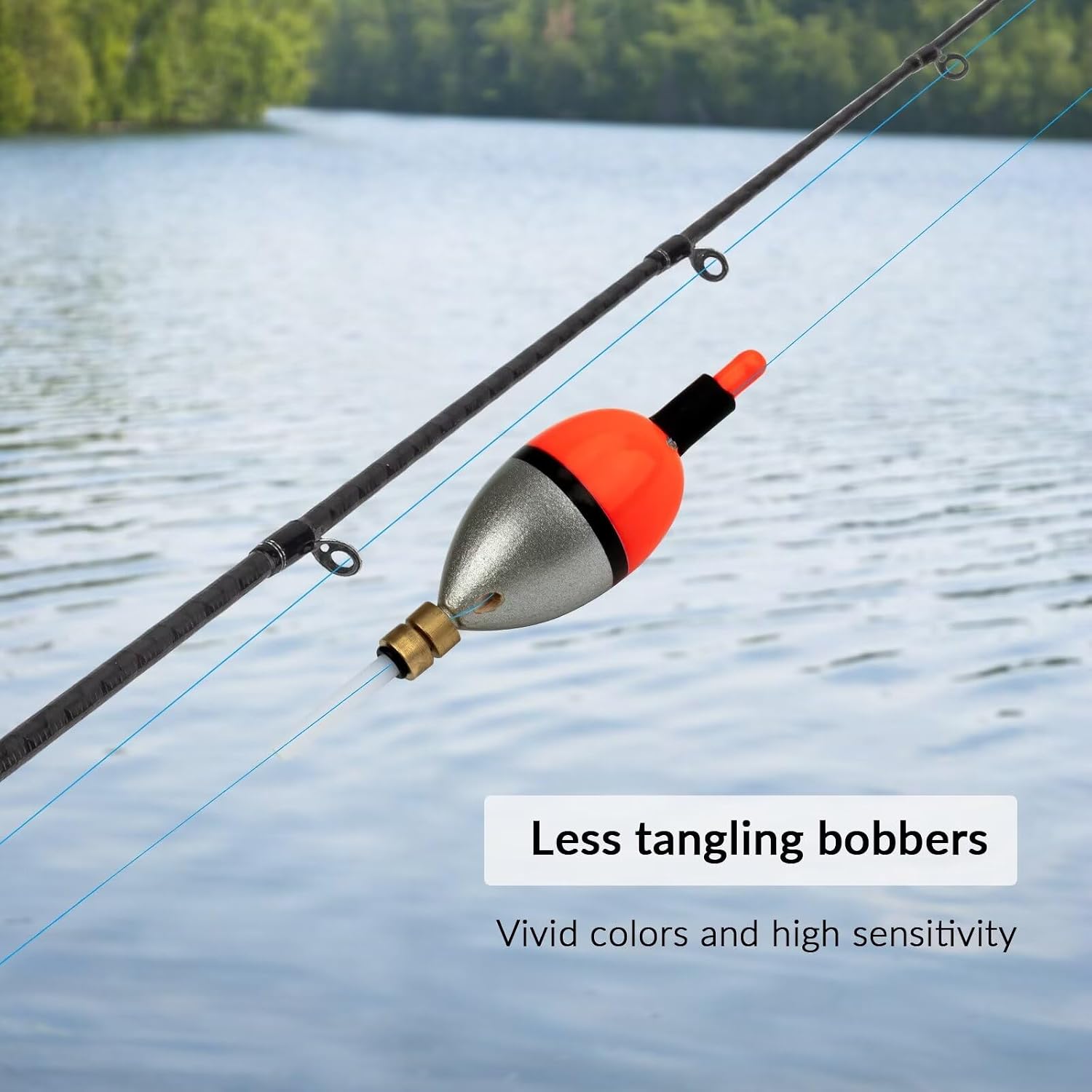THKFISH Wood Slip Bobber for Fishing with Brass Weighted Crappie Floats