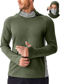 PINSPARK UPF 50+ Sun Hoodie Long Sleeve Fishing Shirts for Men with Mask