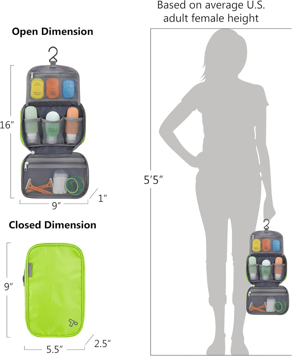 Travelon Compact Hanging Toiletry Kit