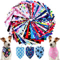 PET SHOW 50 Pack Paw Print Dog Bandanas Bulk for Medium Dogs