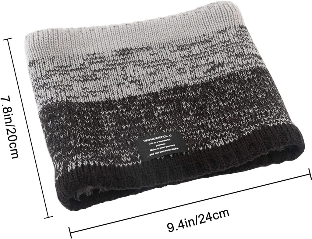 Winter Fleece Neck Warmer Mens Ski Mask Face Warmer Neck Gaiter Neck Scarf Women Thick Windproof 2 Pack