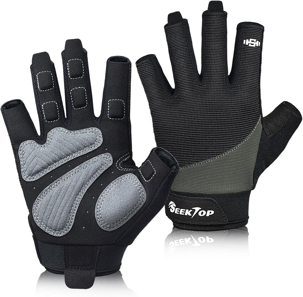 Seektop Padded Workout Gloves for Men & Women: Excellent Grip Gym Gloves