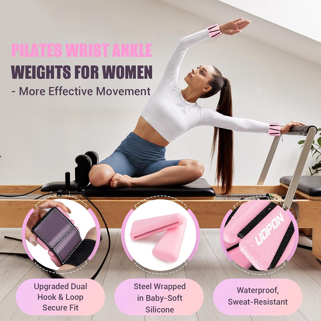 Wrist Ankle Weight for Women, Adjustable Silicone Weight Set of 2