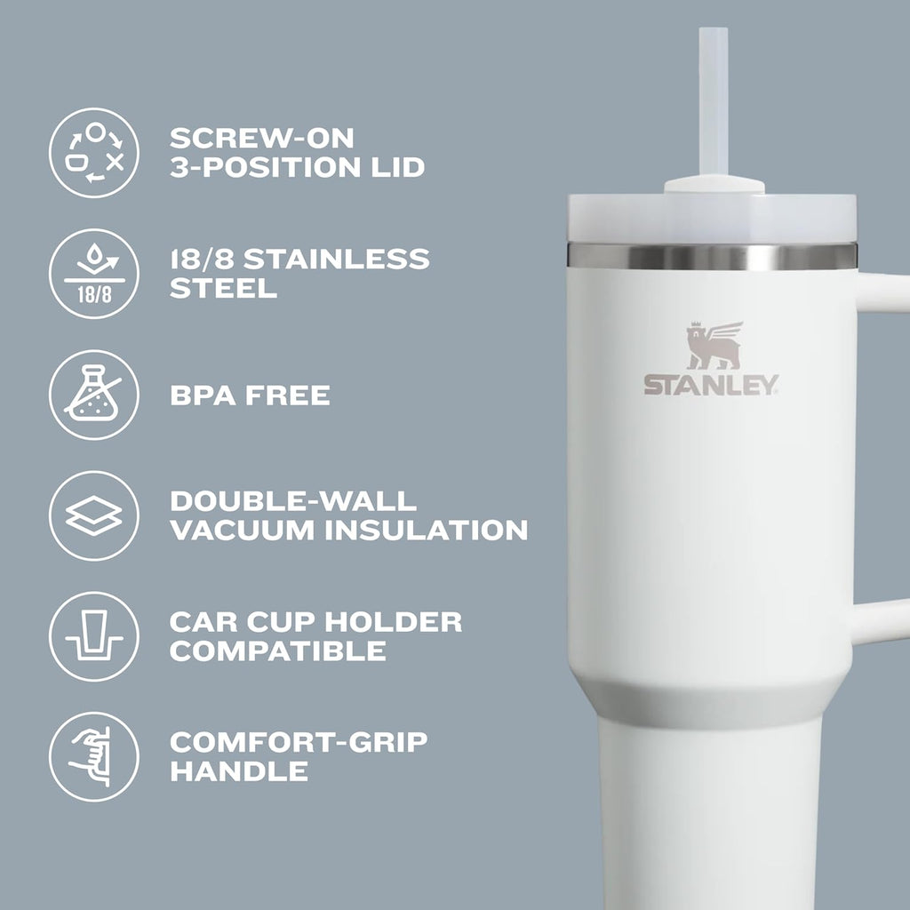 STANLEY Quencher H2.0 Flow State Tumbler, 30 oz, Black 2.0
