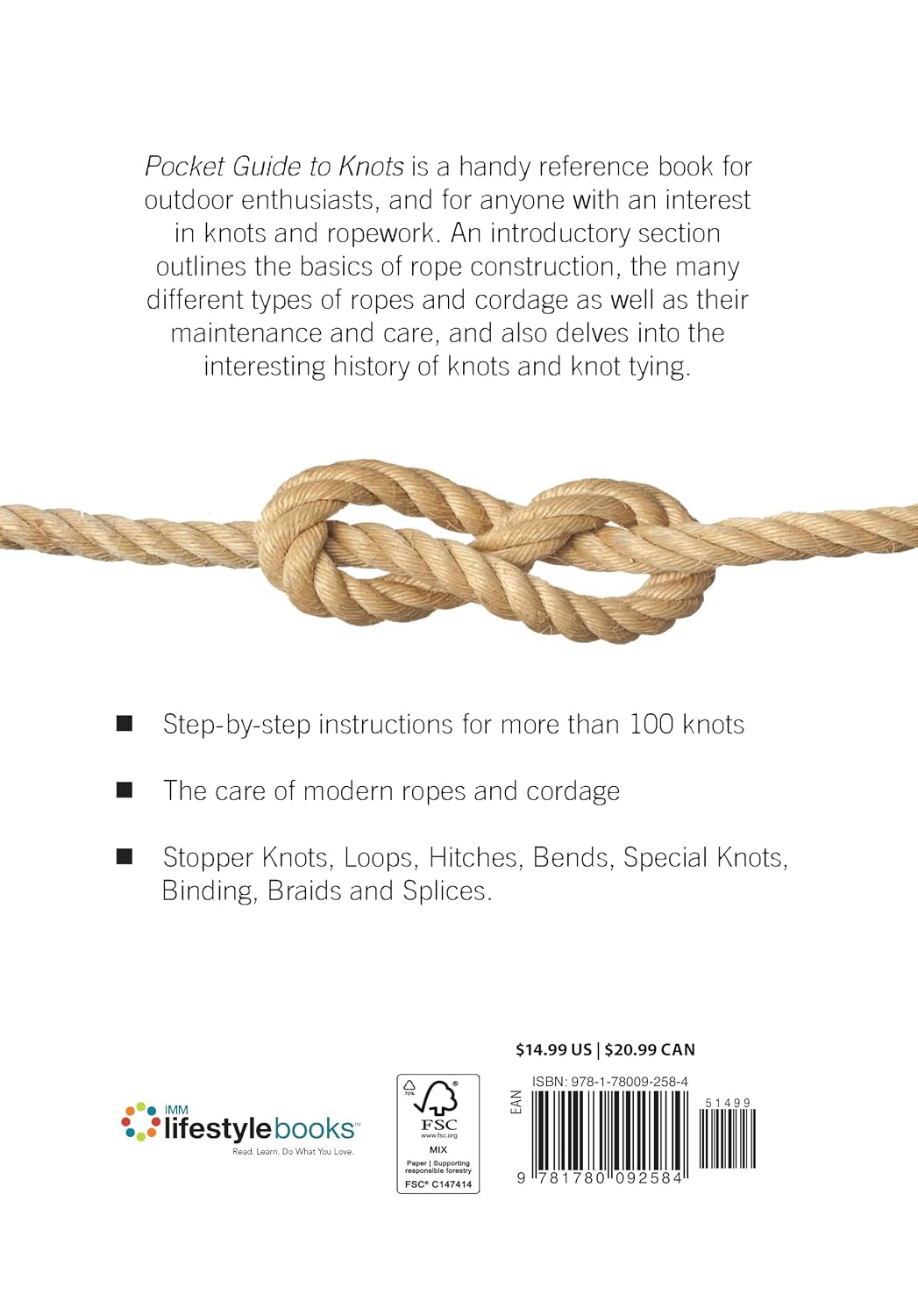 Pocket Guide to Knots (IMM Lifestyle Books) Essential Handbook of Ropework for Beginners with 100+ Step-by-Step Knots for Camping, Boating, Climbing, Fishing, and Everyday Outdoor Skills